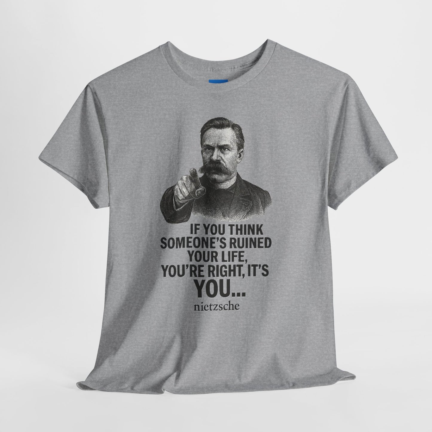 Philosophical Nietzsche Tee, Men Women Unisex Shirt, Existential Quote Graphic Top, Gift for Philosophy Lovers, Classic Cotton Tee,