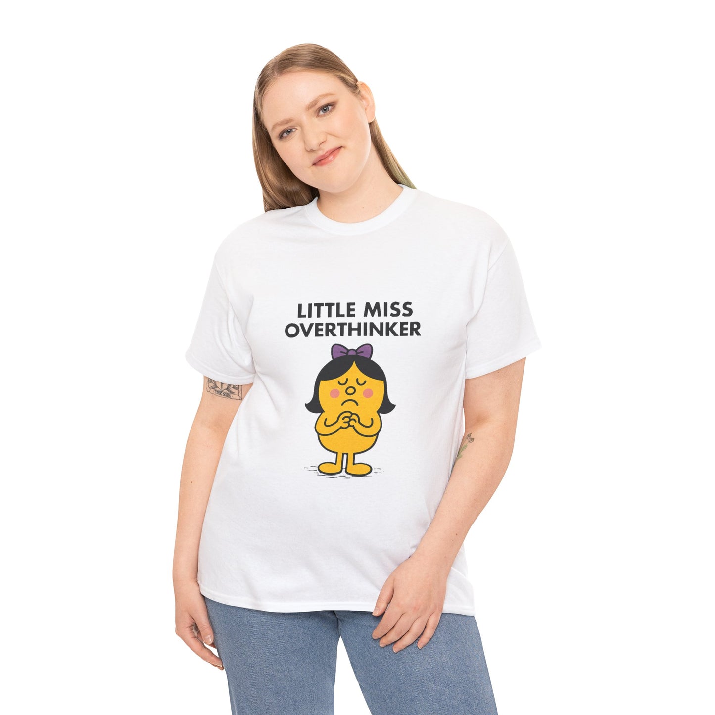 Little Miss Overthinker T-Shirt, Funny Graphic Tee, Sarcastic Women's Top, Gift for Overthinkers, Unisex Cotton Shirt