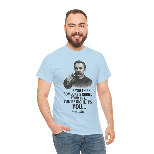 Philosophical Nietzsche Tee, Men Women Unisex Shirt, Existential Quote Graphic Top, Gift for Philosophy Lovers, Classic Cotton Tee,