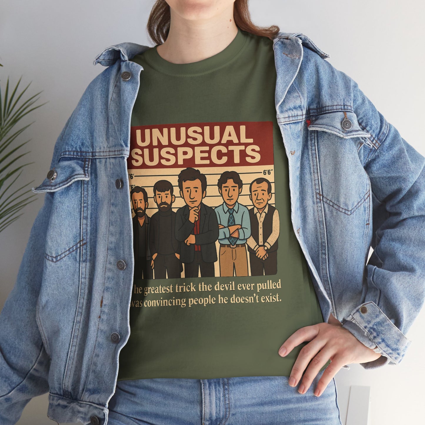 Unisex Heavy Cotton Tee - Unusual Suspects Inspired Quote T-Shirt, Graphic Tee, Unique Gift, Movie Quote Shirt, Cool Tee