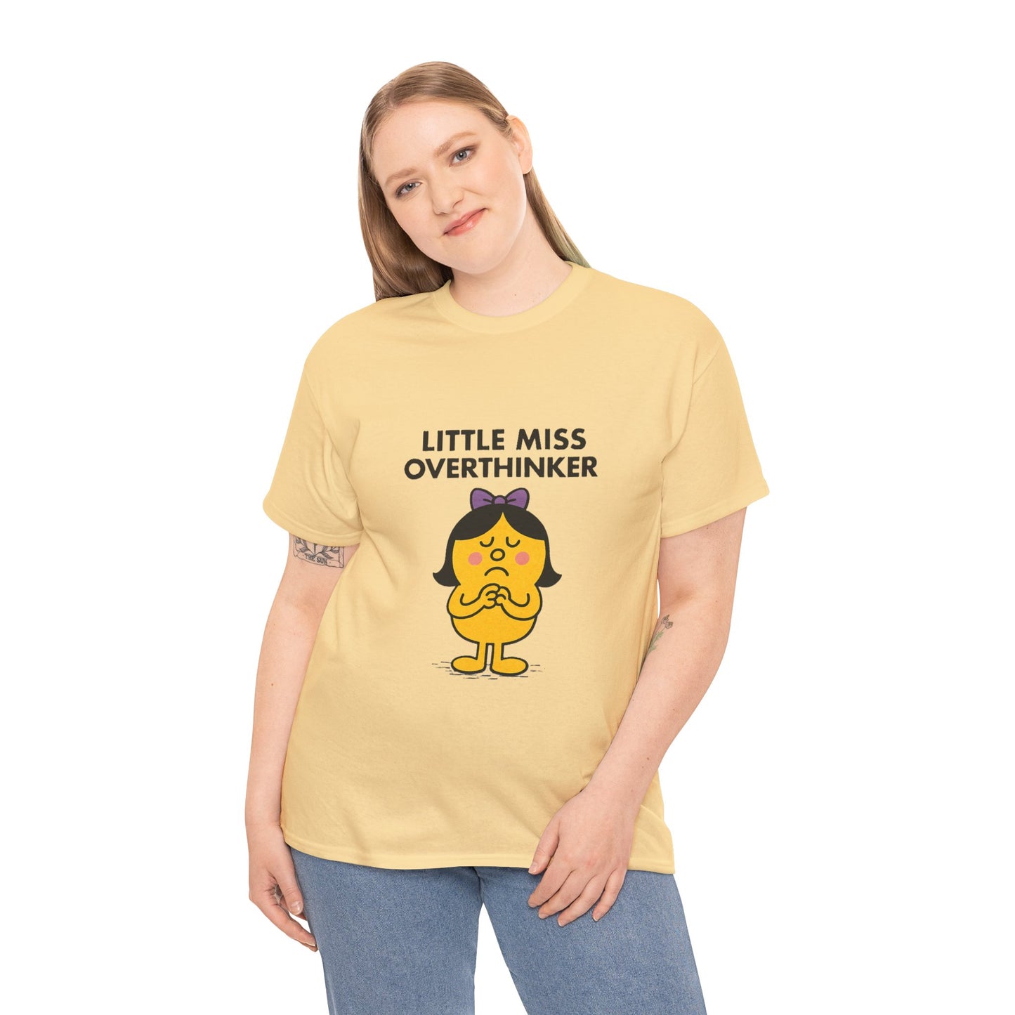 Little Miss Overthinker T-Shirt, Funny Graphic Tee, Sarcastic Women's Top, Gift for Overthinkers, Unisex Cotton Shirt