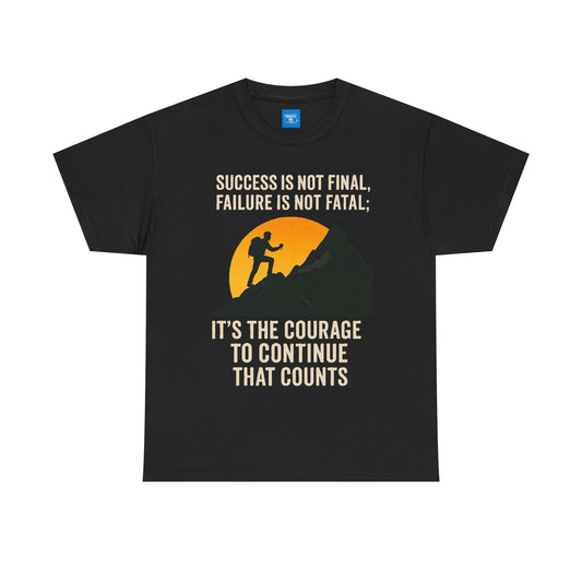 Success is not final T-shirt, Unisex Heavy Cotton Tee, Inspirational Graphic Tee, Quote Shirt