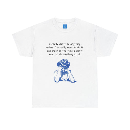Lazy Day Unisex Heavy Cotton Tee, Comfy Tshirt, Chill Out Shirt, Relaxing Top, Lazy Sunday Apparel