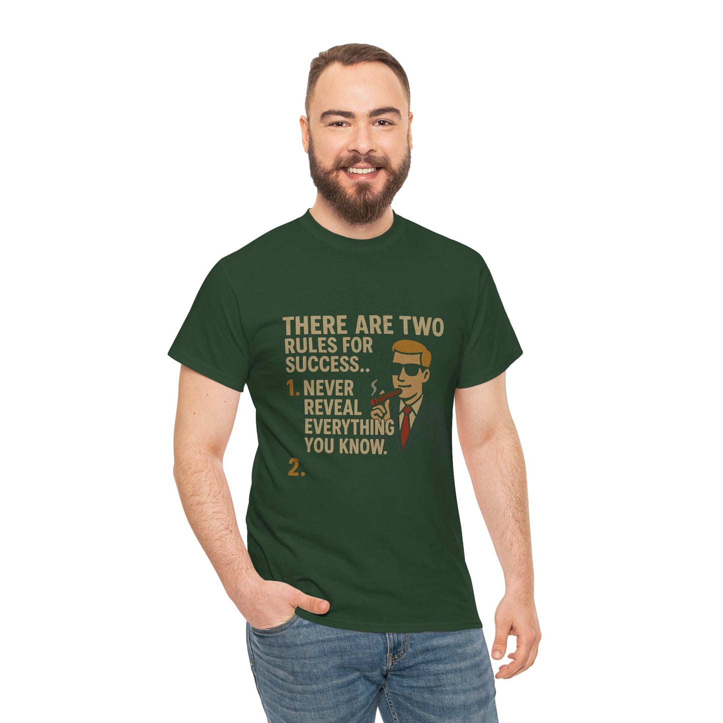 Motivational Two Rules for Success Unisex Heavy Cotton Tee, Inspirational Graphic Tee, Success Quote Shirt, Positive Vibes Shirt, Gift for