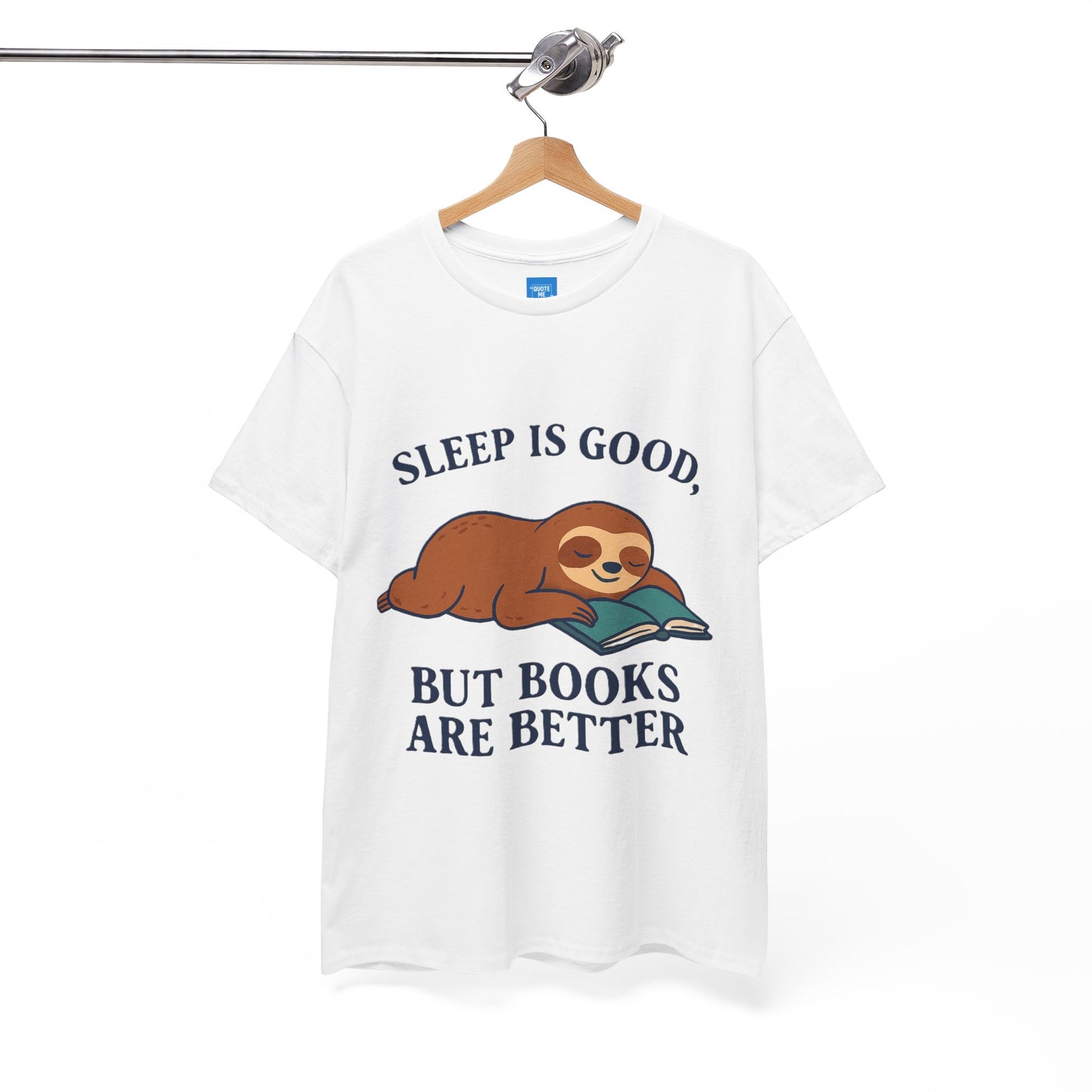 Sloth Book Lover Tee, Sleep is Good Shirt, Funny Bookworm Gift, Lazy Day T-Shirt, Relaxing Reading Top