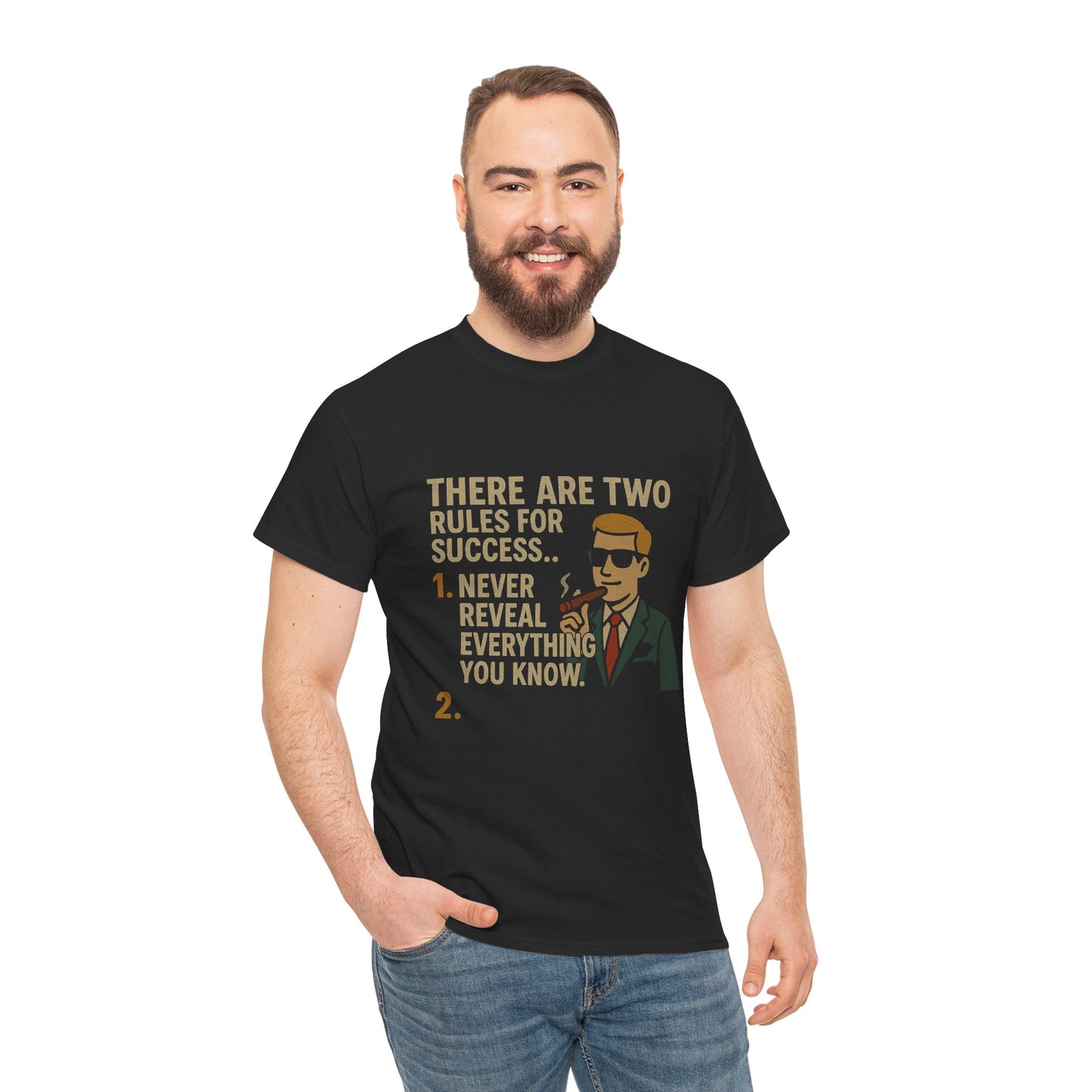 Motivational Two Rules for Success Unisex Heavy Cotton Tee, Inspirational Graphic Tee, Success Quote Shirt, Positive Vibes Shirt, Gift for