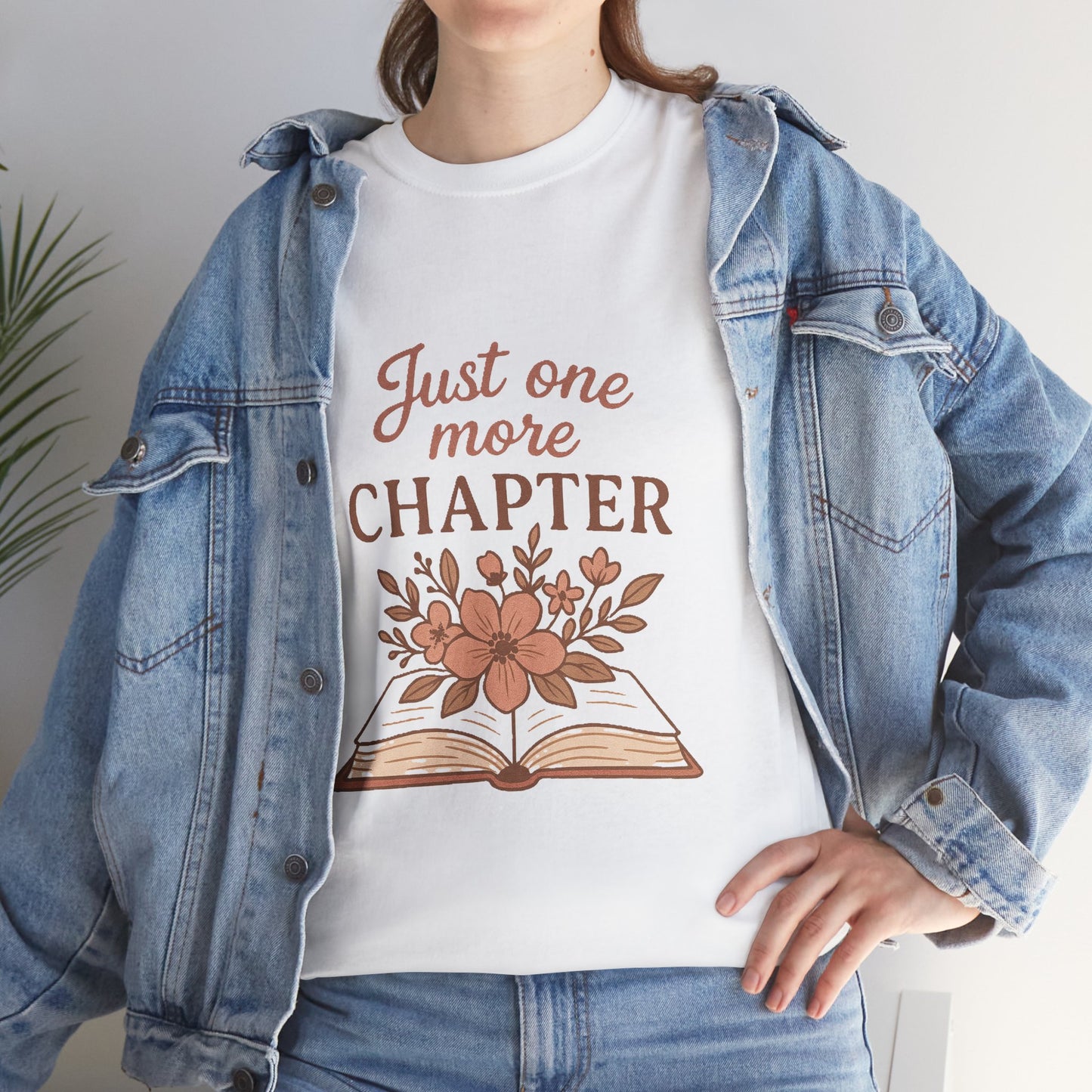 Just one more chapter, Book Lover Unisex Heavy Cotton Tee, Reading Tee, Bookworm Shirt, Literary Gift, Novel Reader Top