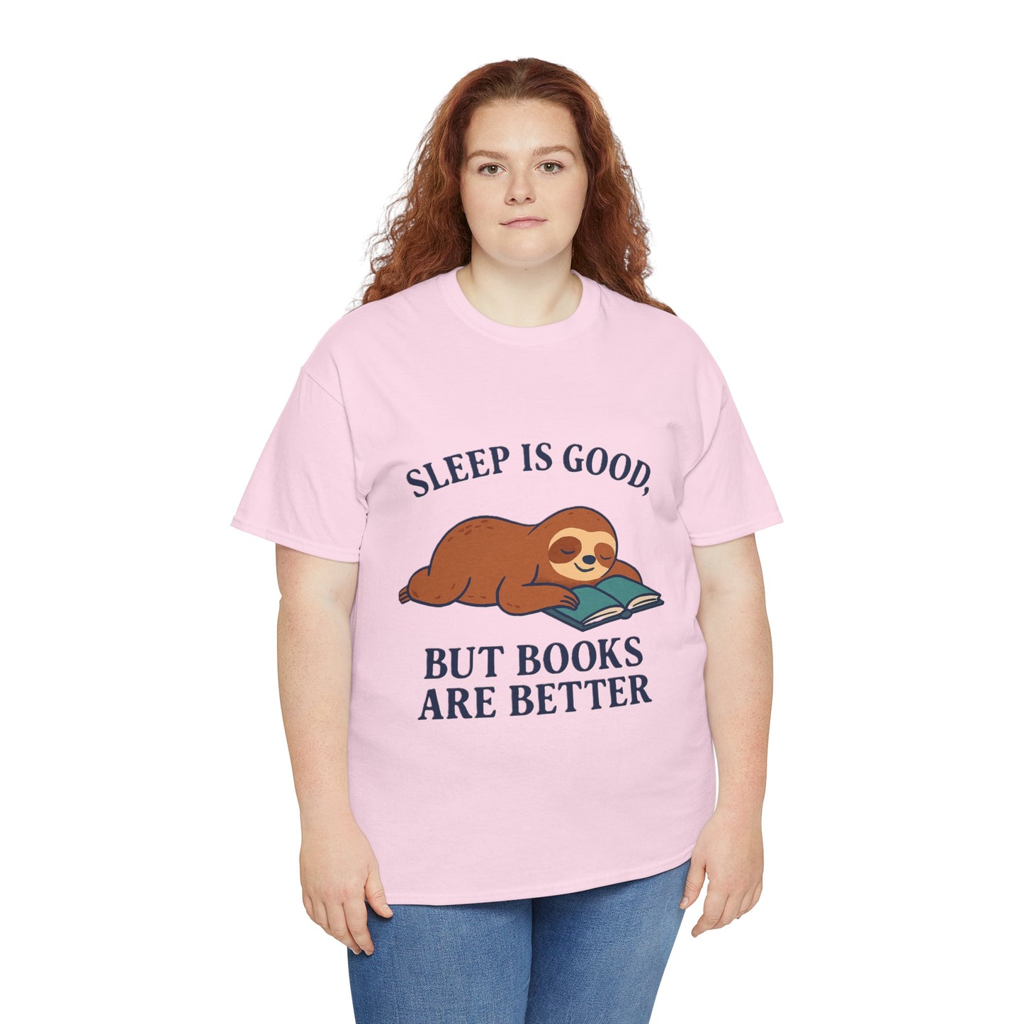 Sloth Book Lover Tee, Sleep is Good Shirt, Funny Bookworm Gift, Lazy Day T-Shirt, Relaxing Reading Top