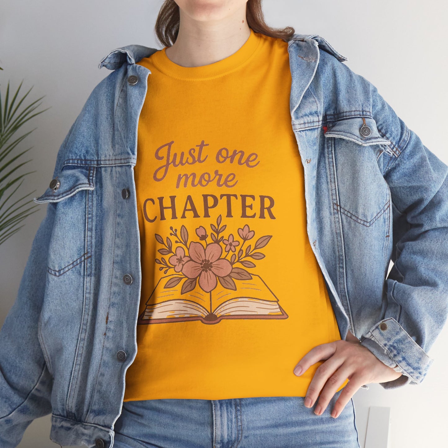 Just one more chapter, Book Lover Unisex Heavy Cotton Tee, Reading Tee, Bookworm Shirt, Literary Gift, Novel Reader Top