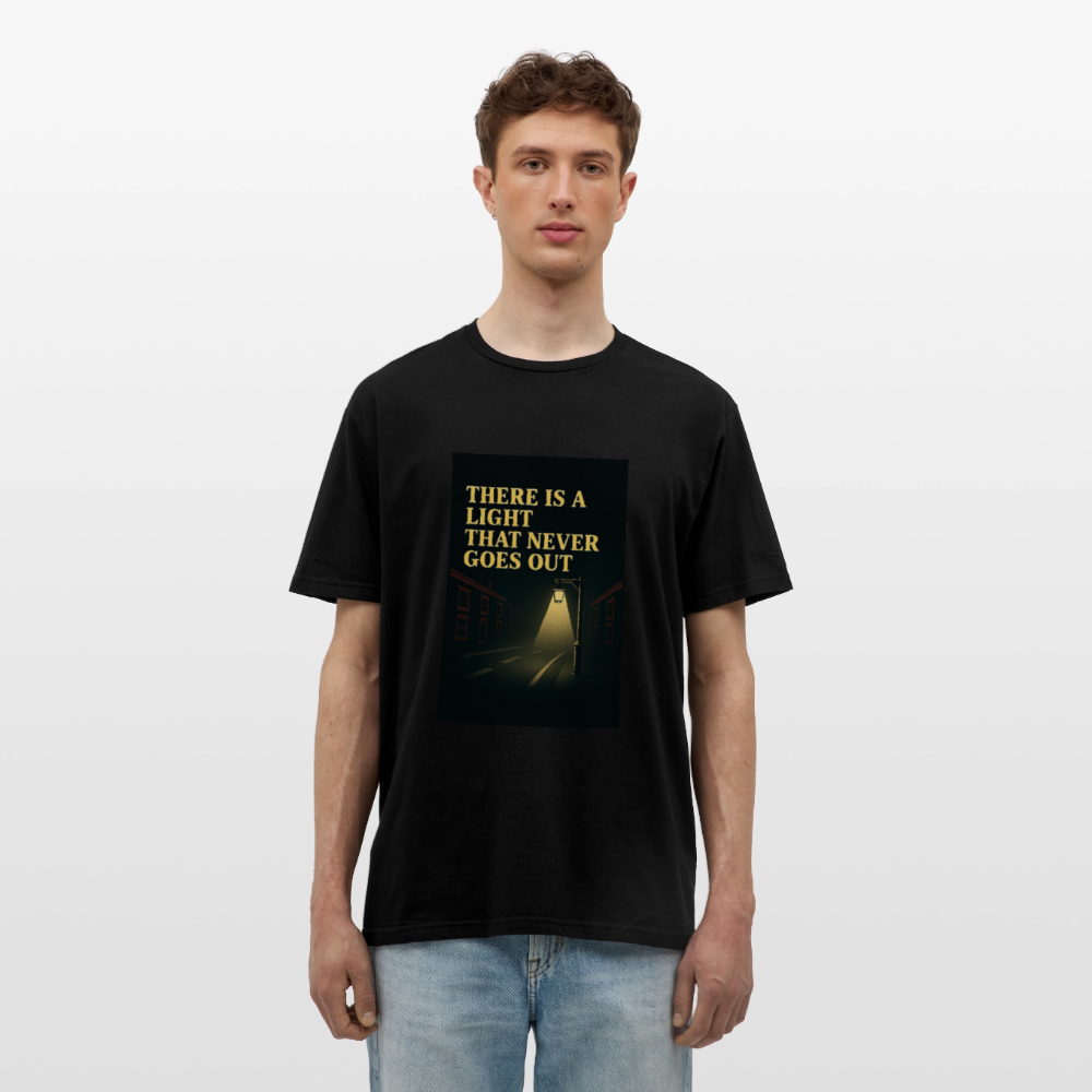 There is a light T-shirt - black