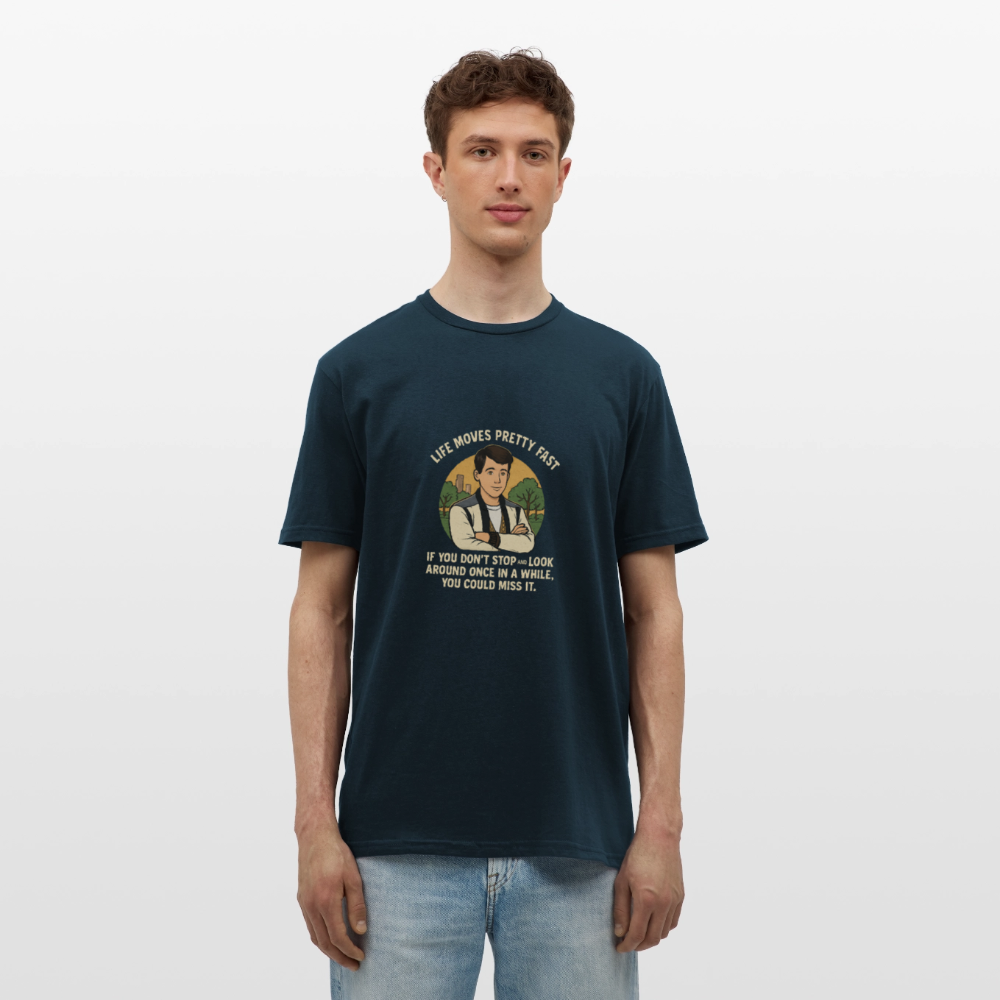 Life moves pretty fast T-shirt - navy