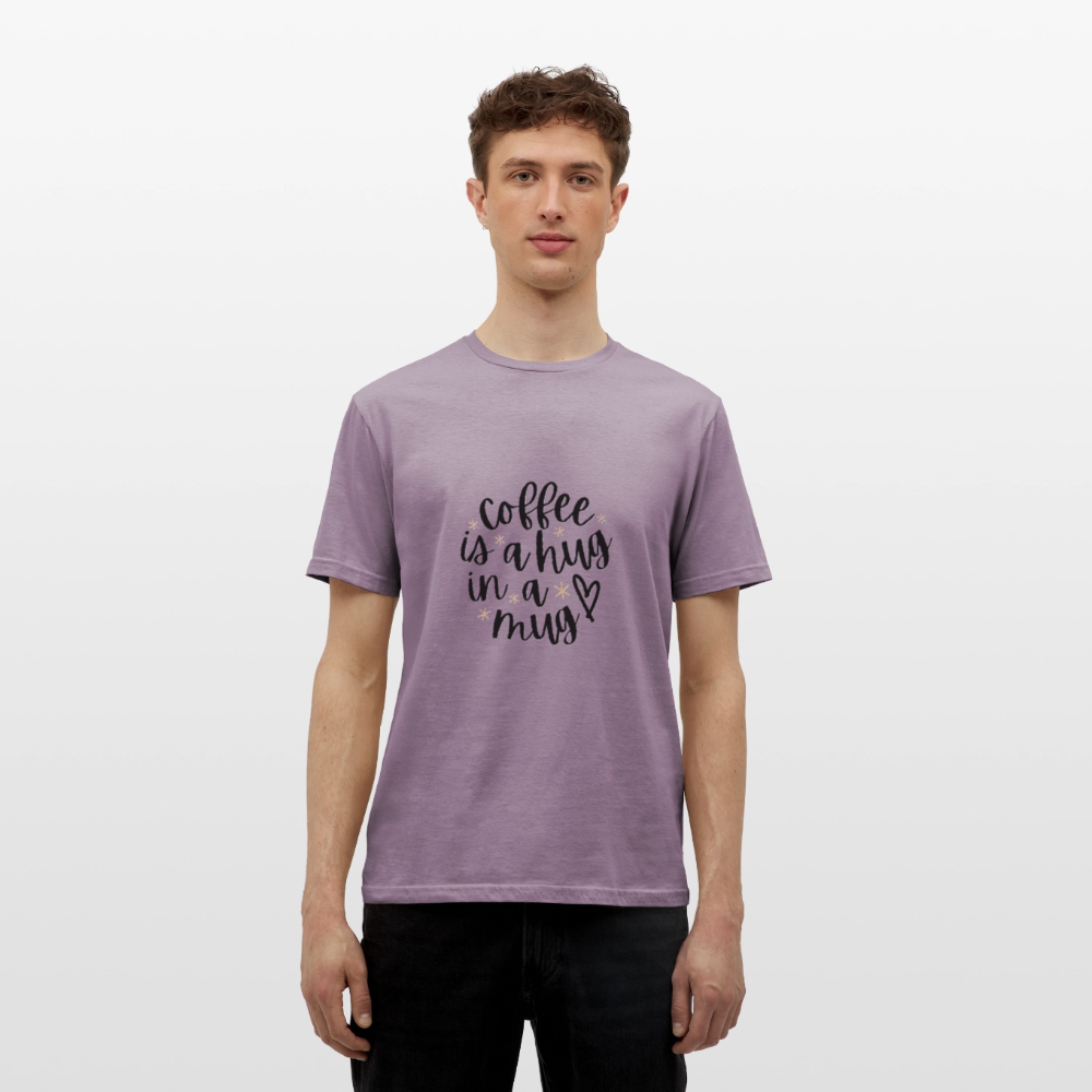 Coffee is a hug T-shirt - purple-grey 