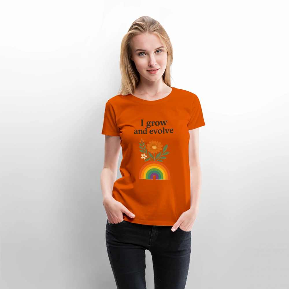 I Grow and Evolve" Statement T-shirt - orange 