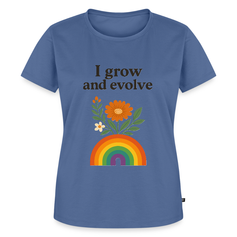 I Grow and Evolve" Statement T-shirt - stone blue