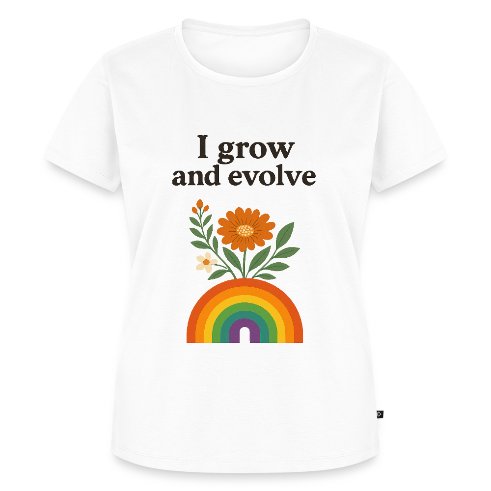 I Grow and Evolve" Statement T-shirt - white