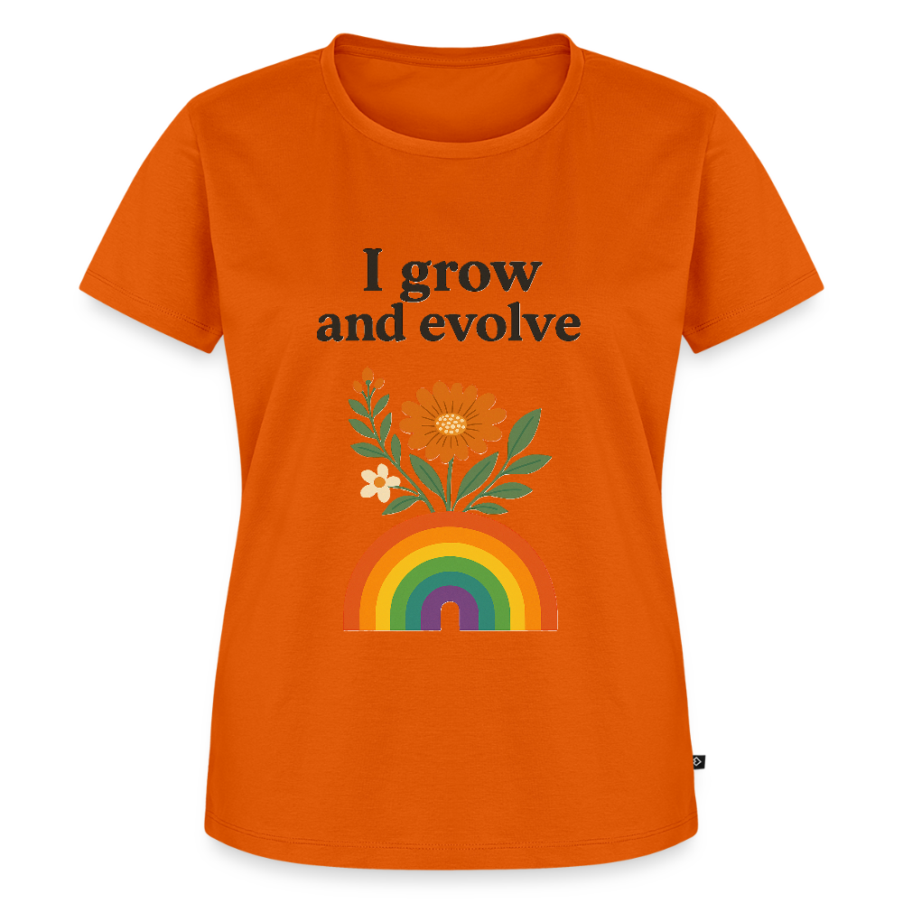 I Grow and Evolve" Statement T-shirt - orange 