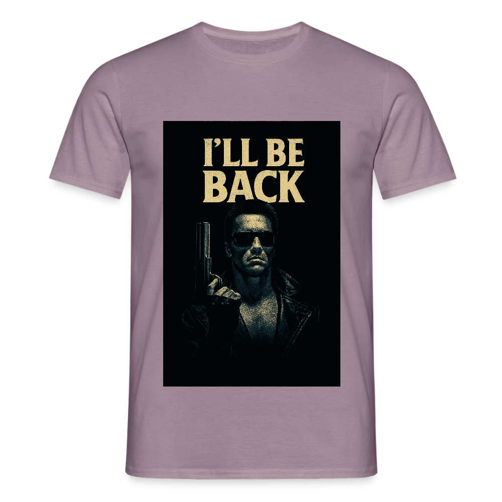 I'll be back T-Shirt - purple-grey 