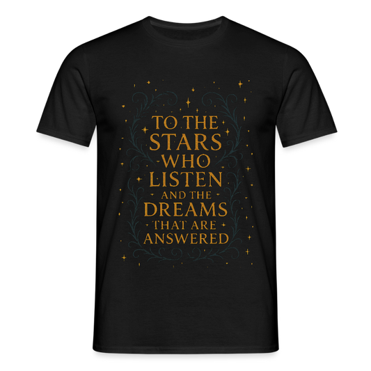 “To the Stars Who Listen” Fantasy Tee - black