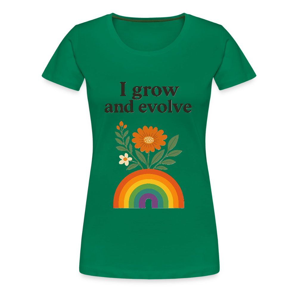 I Grow and Evolve" Statement T-shirt - kelly green