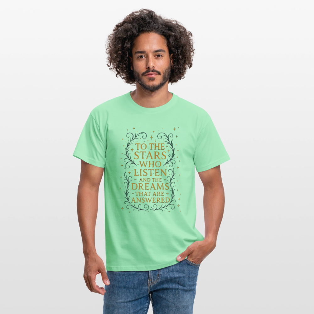 “To the Stars Who Listen” Fantasy Tee - mint green