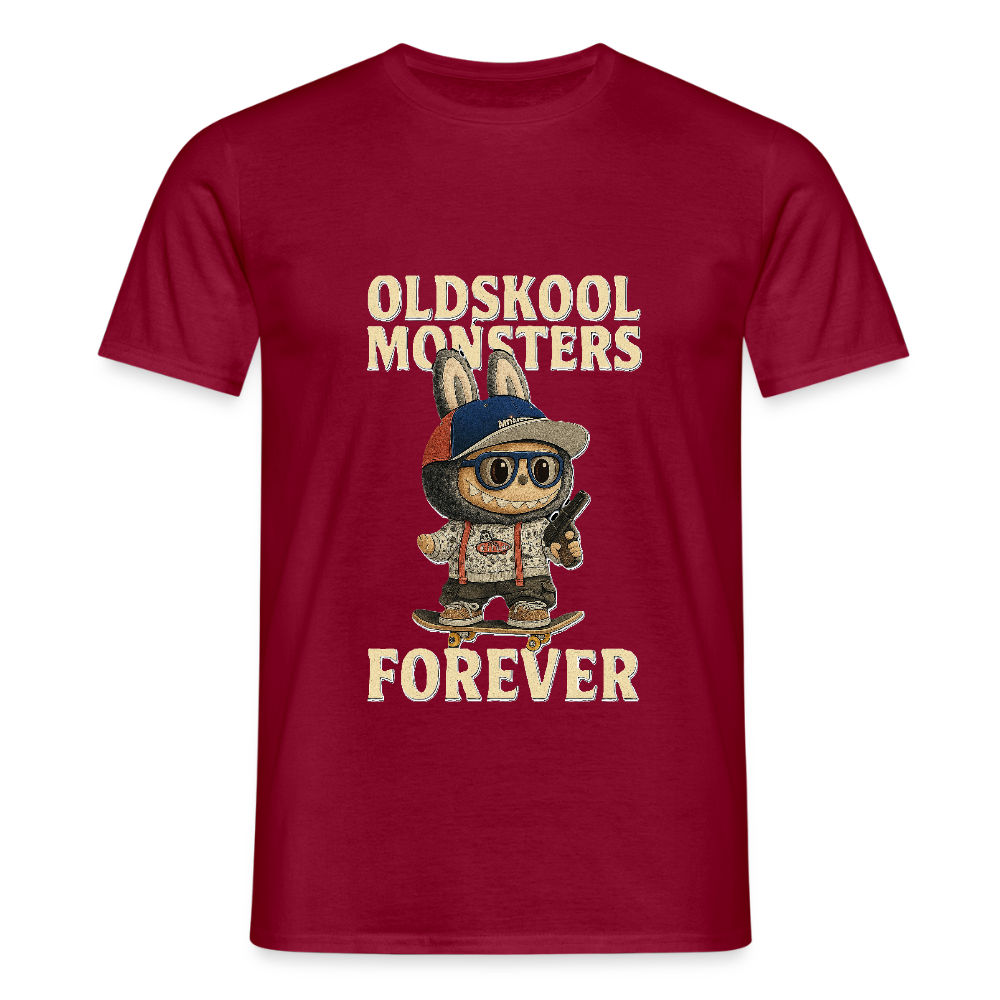 OldSkool Monsters T-shirt - brick red