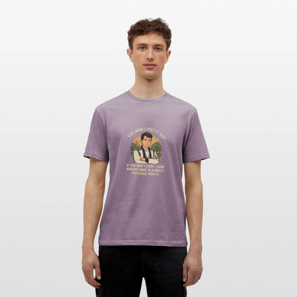 Life moves pretty fast T-shirt - purple-grey 