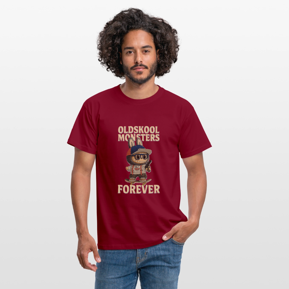 OldSkool Monsters T-shirt - brick red