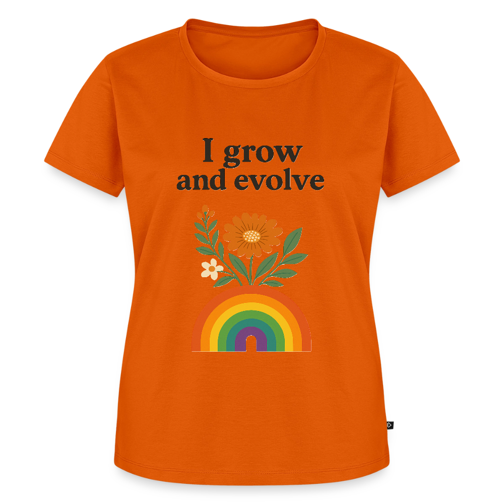 I Grow and Evolve" Statement T-shirt - orange 