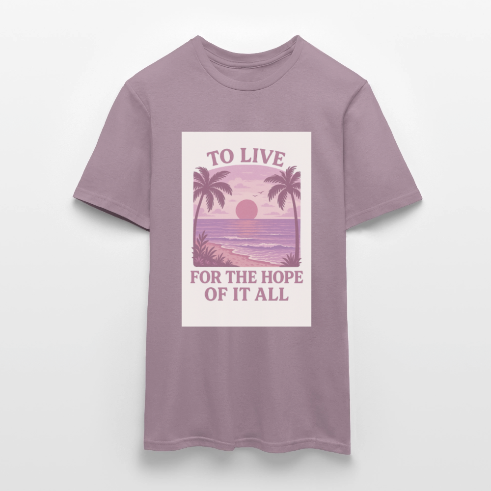 To live for the hope of it all T-shirt - purple-grey 