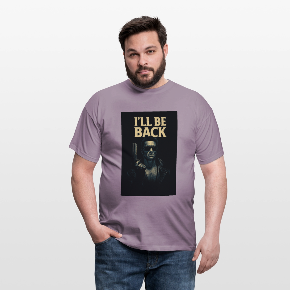 I'll be back T-Shirt - purple-grey 