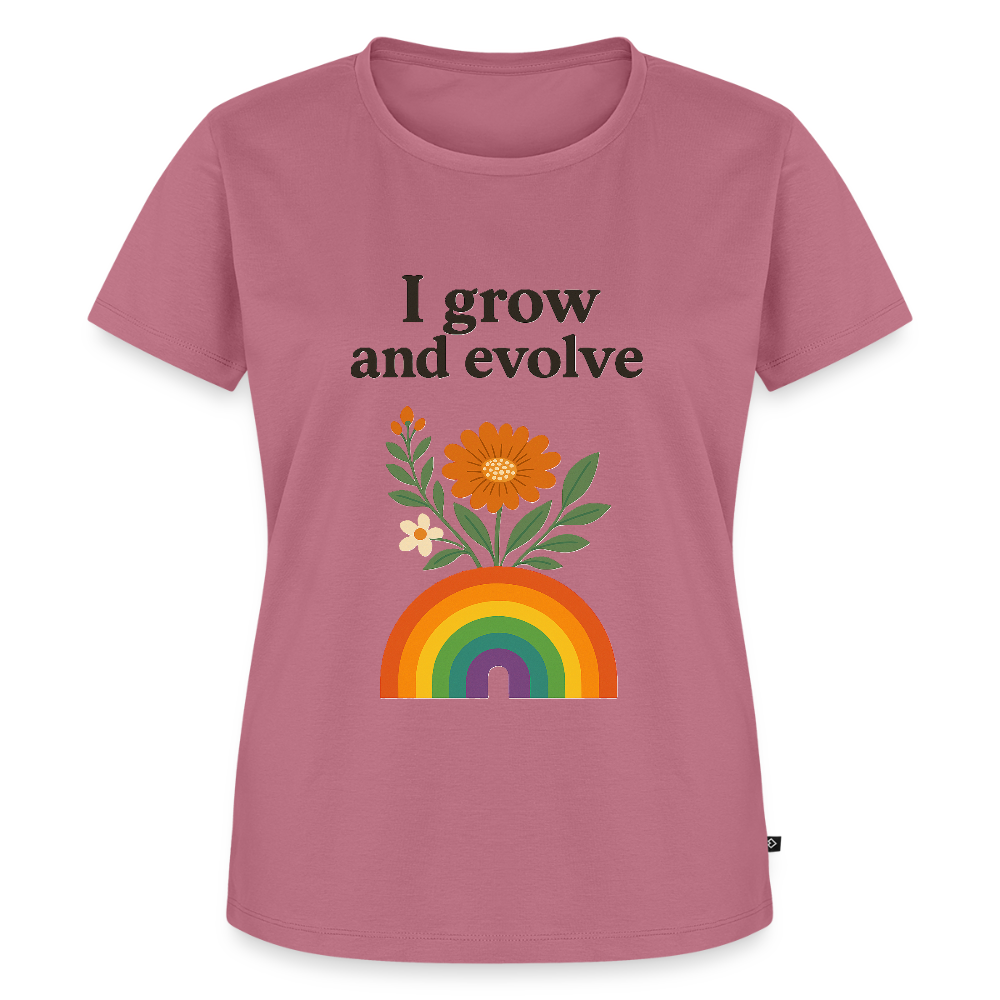 I Grow and Evolve" Statement T-shirt - mauve