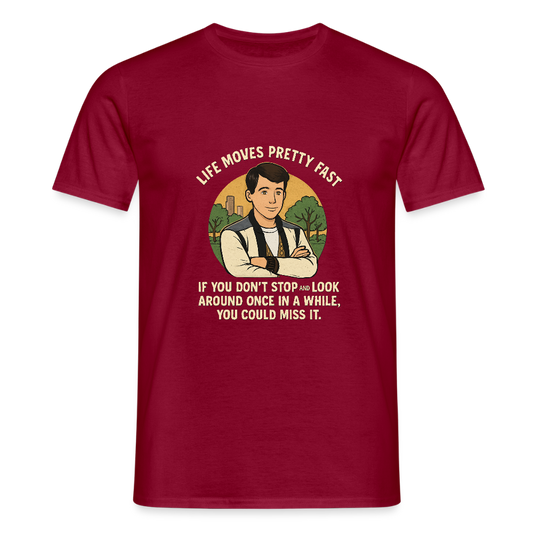 Life moves pretty fast T-shirt - brick red
