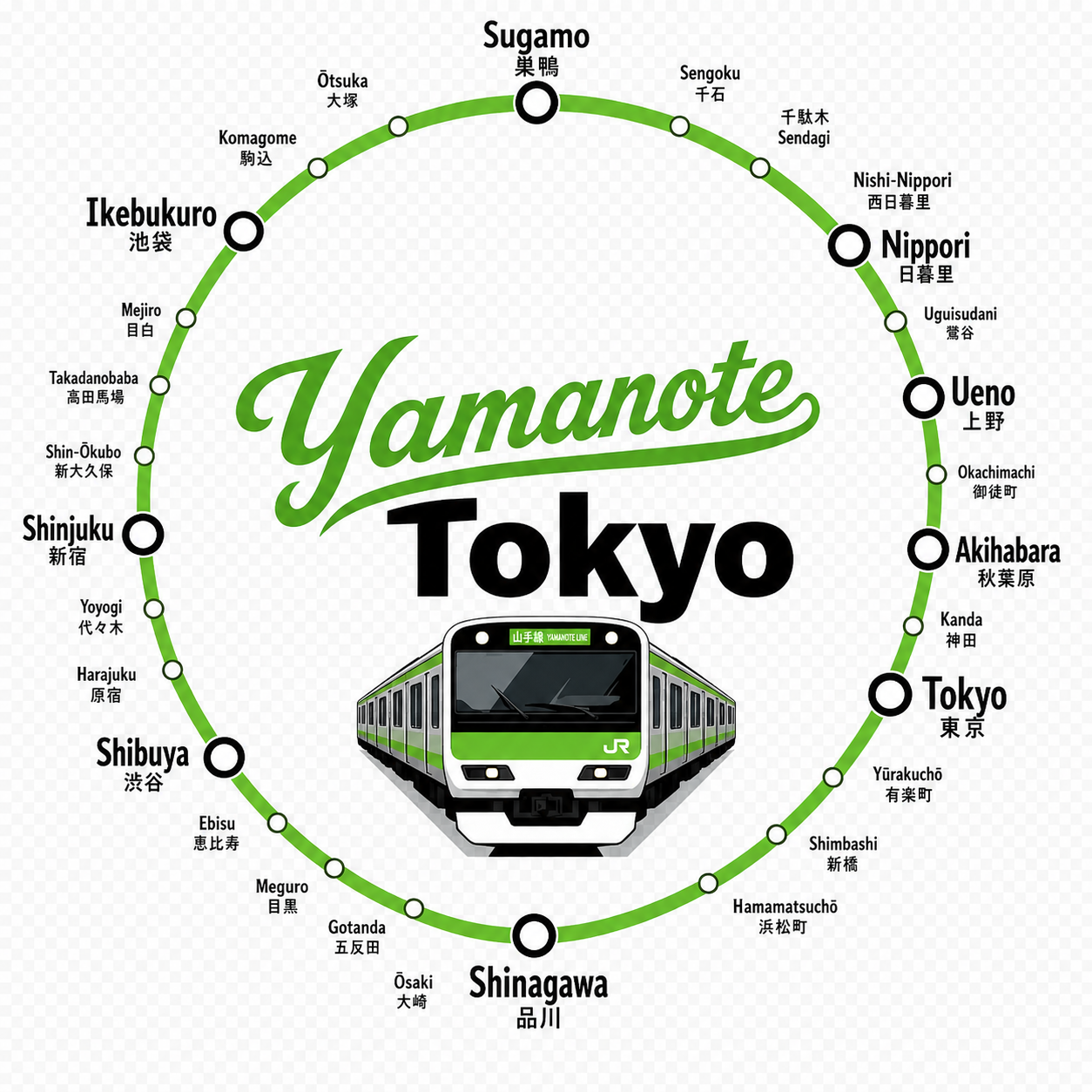 Yamanote Line Tokyo Metro Tee — Tokyo Train Map Graphic T-Shirt