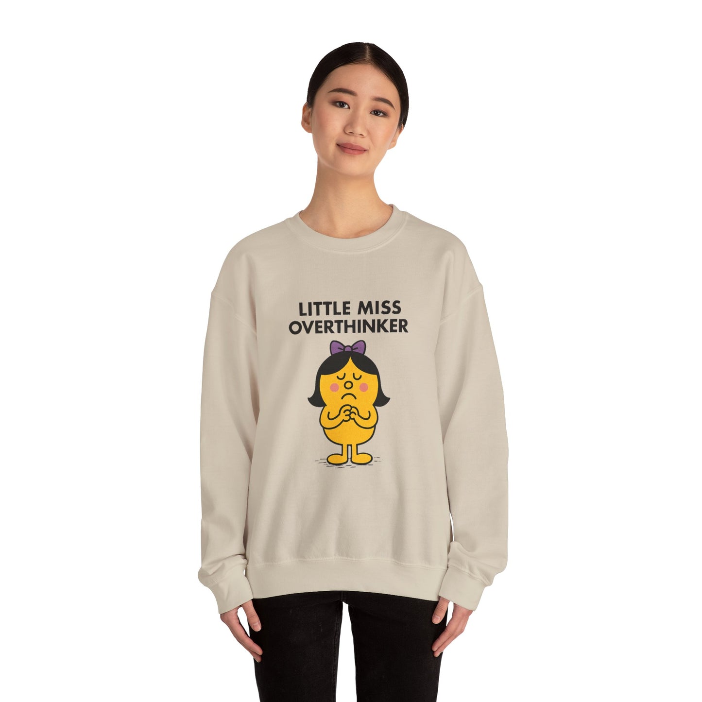 Little Miss Overthinker Sweatshirt, Funny Crewneck Jumper, Gift for Overthinkers, Cosy Pullover, Unisex Sweatshirt, Comfy Sweater