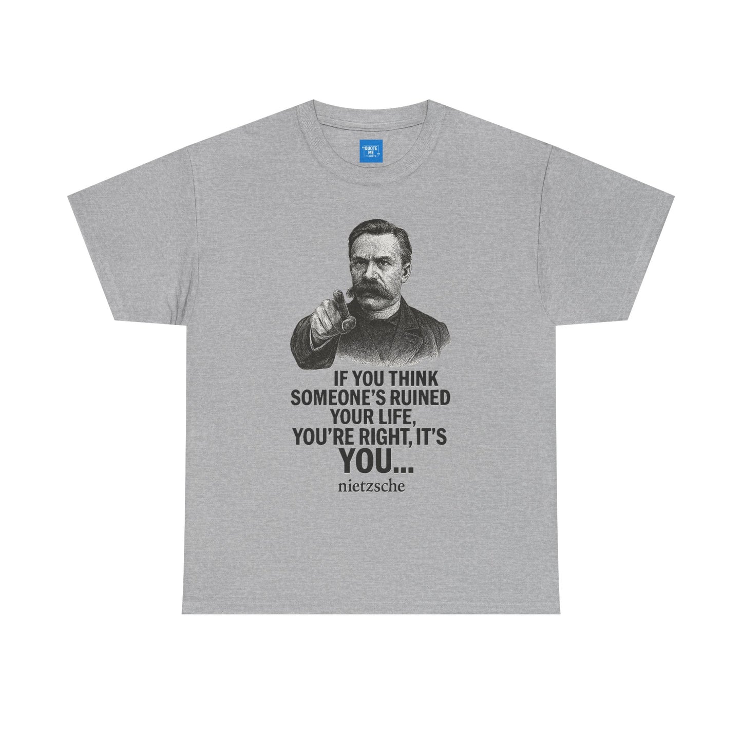 Philosophical Nietzsche Tee, Men Women Unisex Shirt, Existential Quote Graphic Top, Gift for Philosophy Lovers, Classic Cotton Tee,