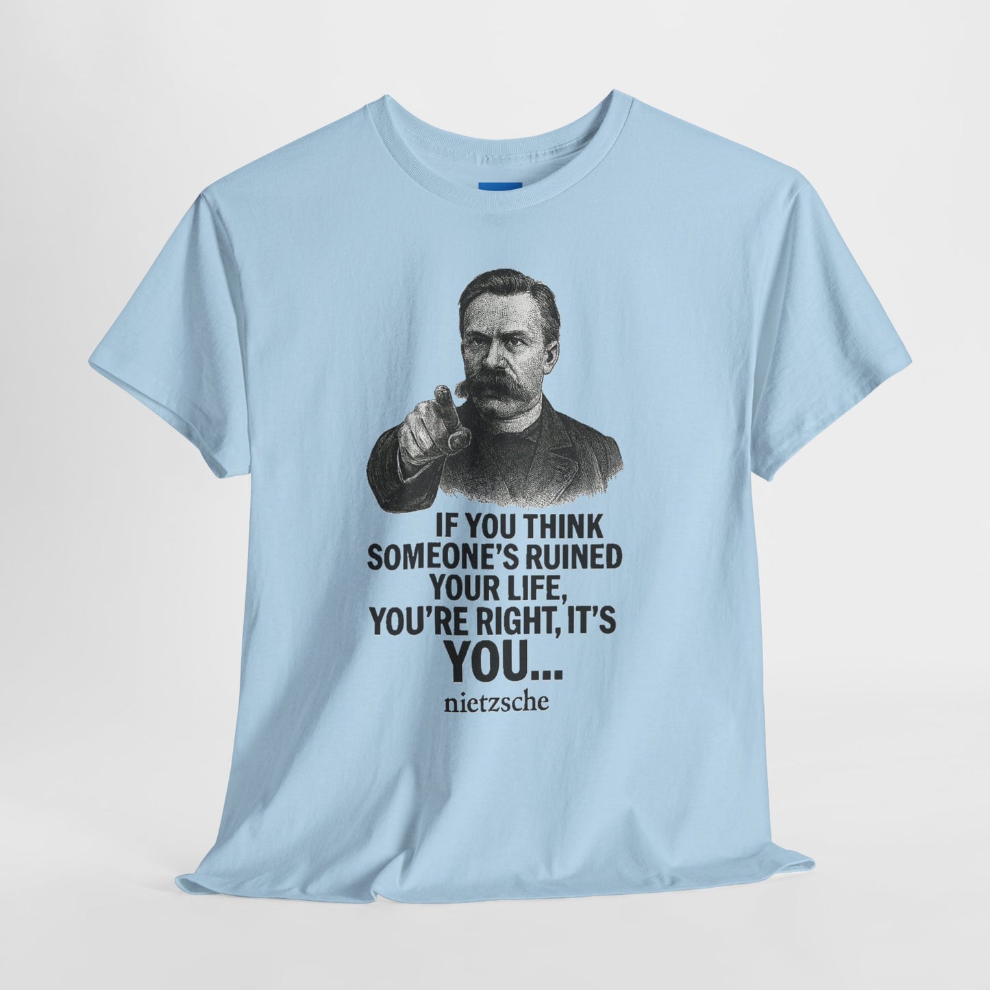 Philosophical Nietzsche Tee, Men Women Unisex Shirt, Existential Quote Graphic Top, Gift for Philosophy Lovers, Classic Cotton Tee,