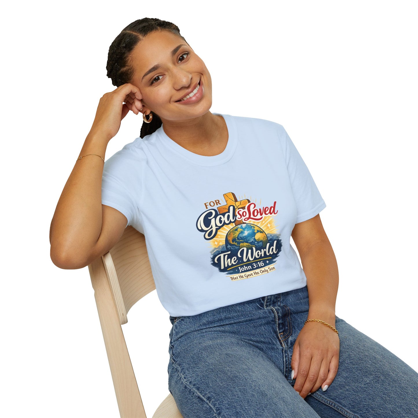 For God So Loved The World T-Shirt — Christian Faith Tee