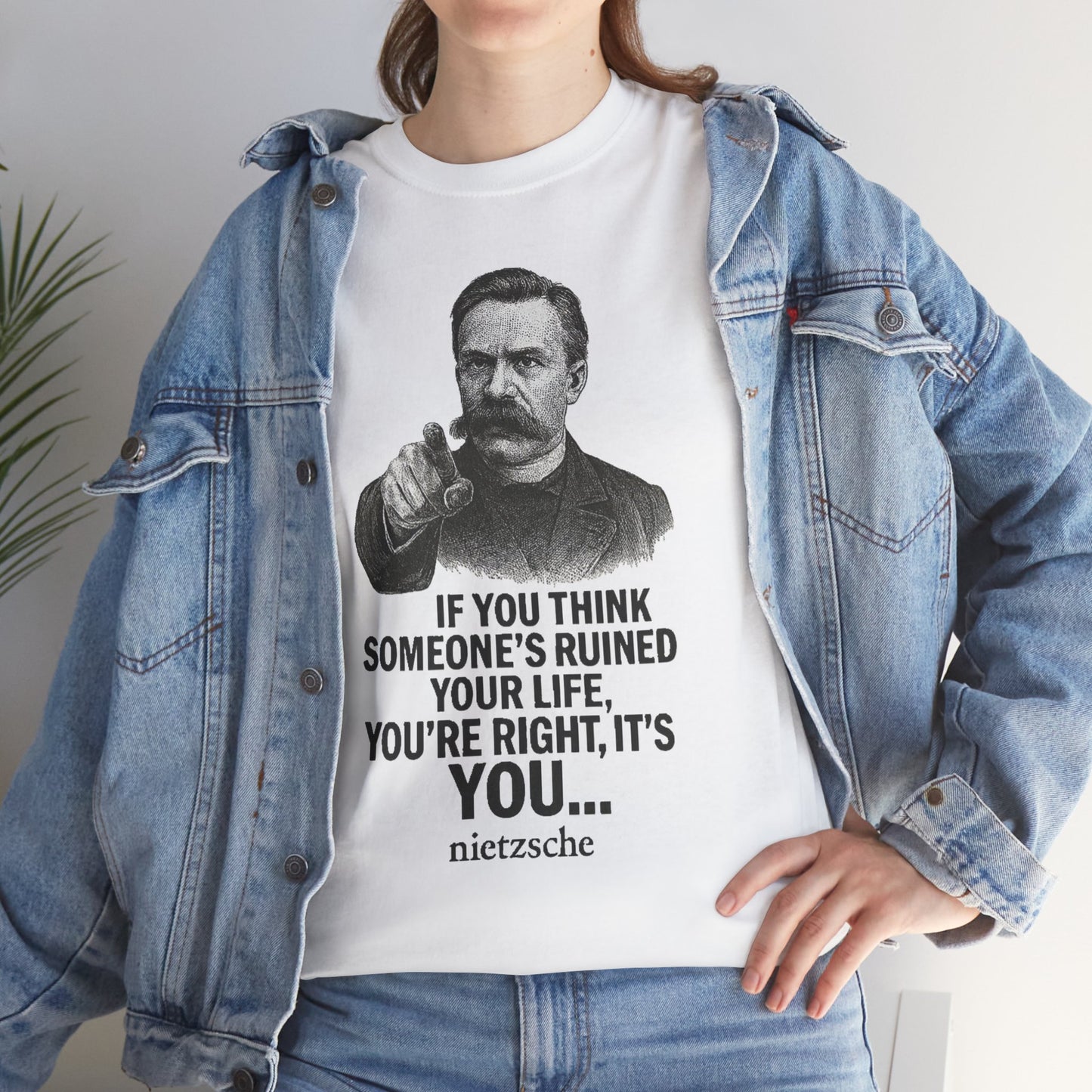 Philosophical Nietzsche Tee, Men Women Unisex Shirt, Existential Quote Graphic Top, Gift for Philosophy Lovers, Classic Cotton Tee,