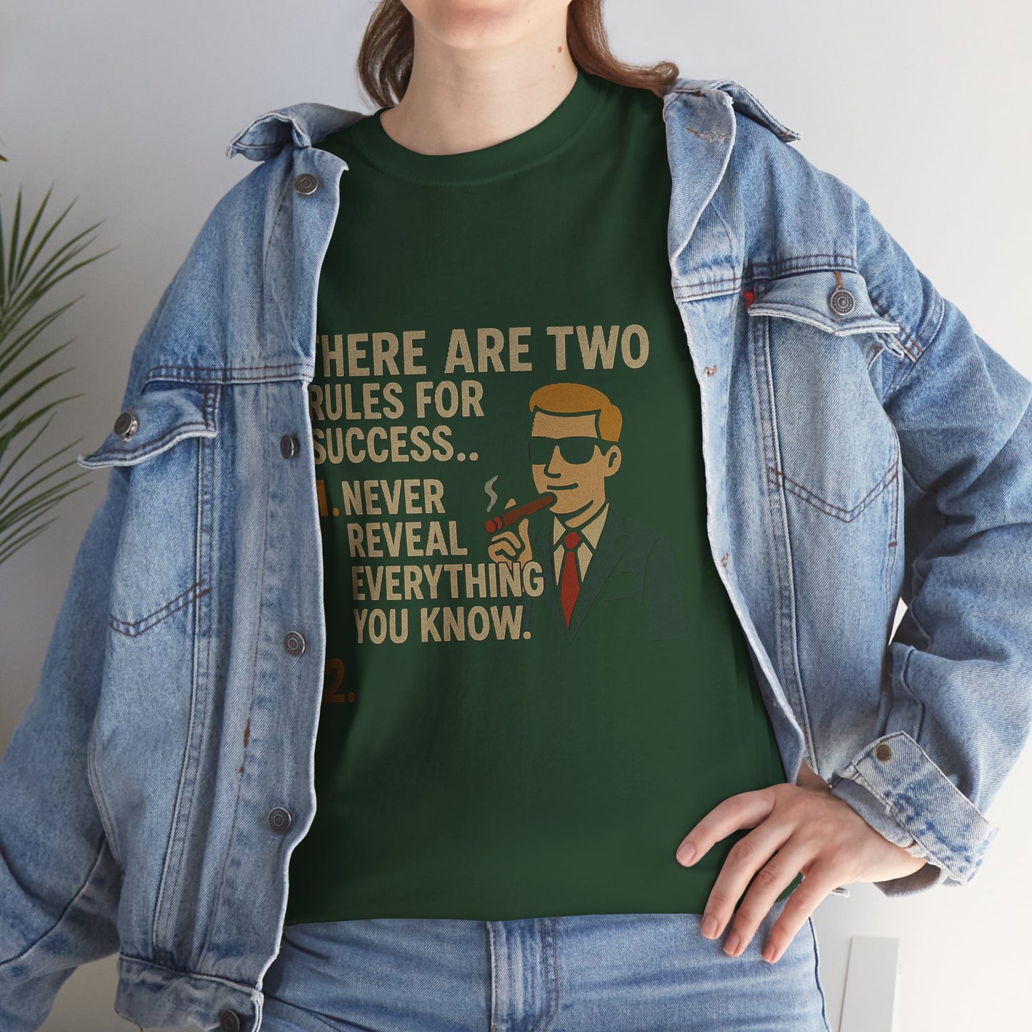 Motivational Two Rules for Success Unisex Heavy Cotton Tee, Inspirational Graphic Tee, Success Quote Shirt, Positive Vibes Shirt, Gift for