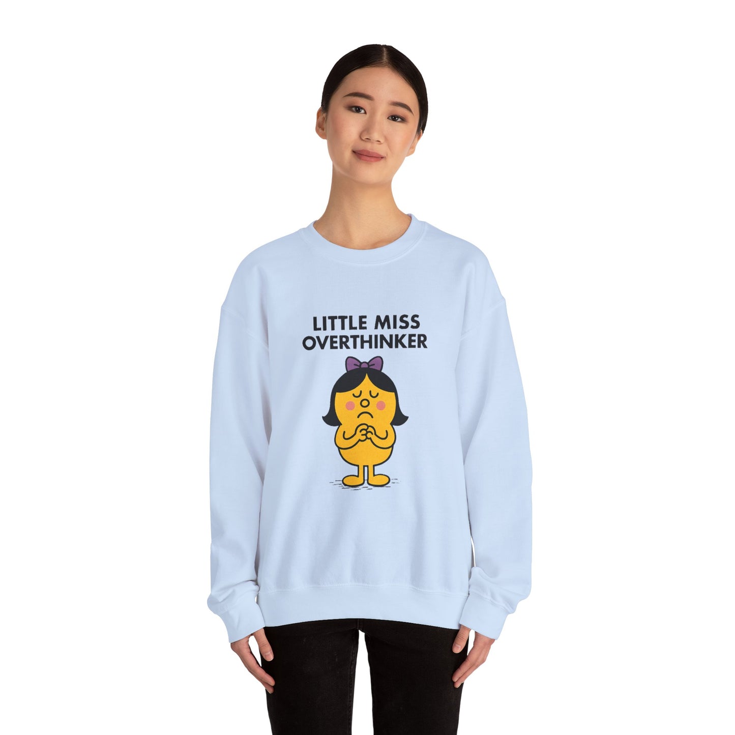 Little Miss Overthinker Sweatshirt, Funny Crewneck Jumper, Gift for Overthinkers, Cosy Pullover, Unisex Sweatshirt, Comfy Sweater