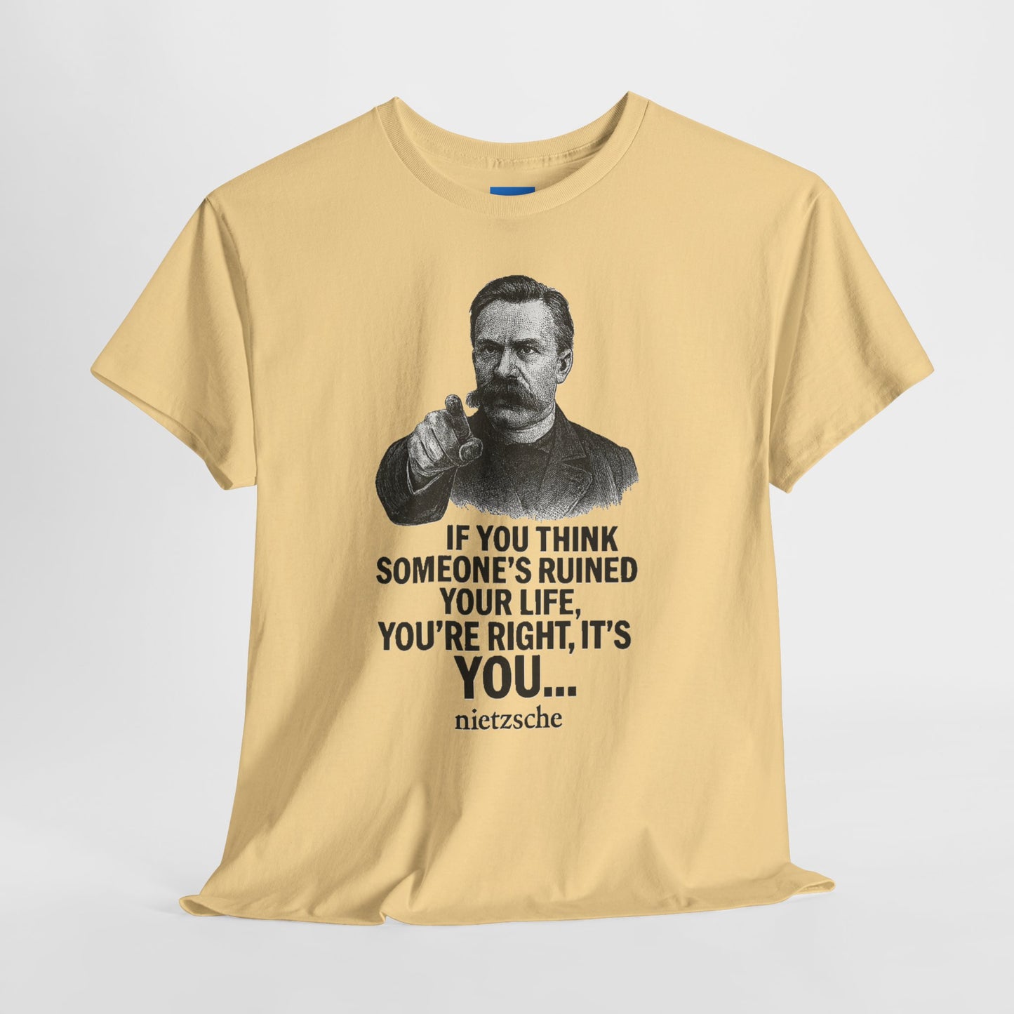 Philosophical Nietzsche Tee, Men Women Unisex Shirt, Existential Quote Graphic Top, Gift for Philosophy Lovers, Classic Cotton Tee,