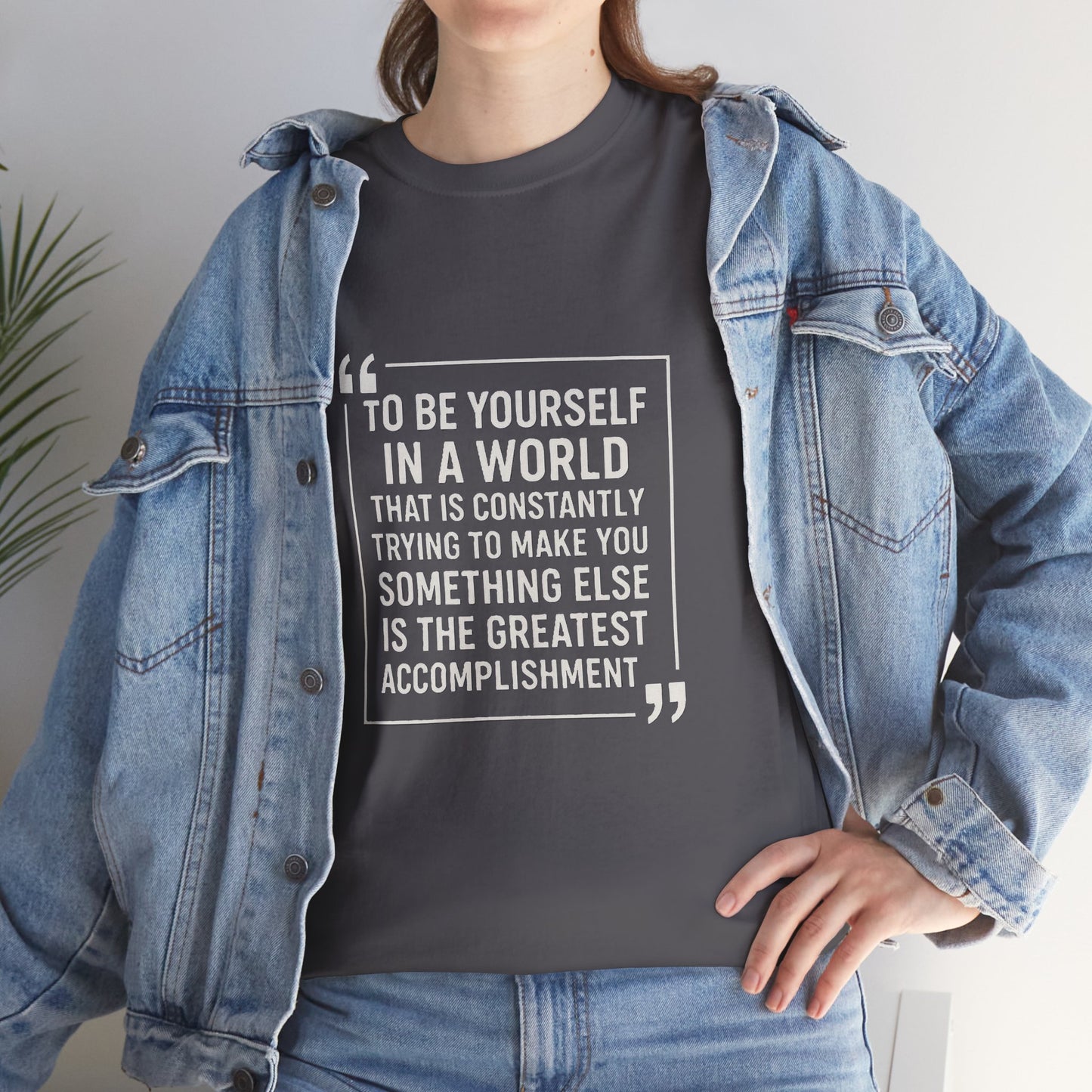 Be Yourself Unisex T-Shirt - Inspirational Quote Tee, Motivational Graphic Shirt, Self Expression Clothing, Positive Vibes Top,