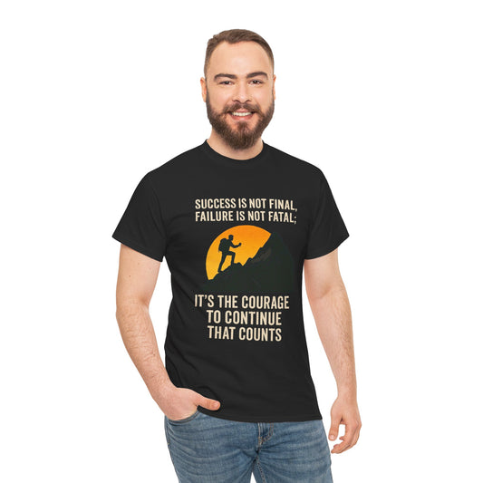 Success is not final T-shirt, Unisex Heavy Cotton Tee, Inspirational Graphic Tee, Quote Shirt