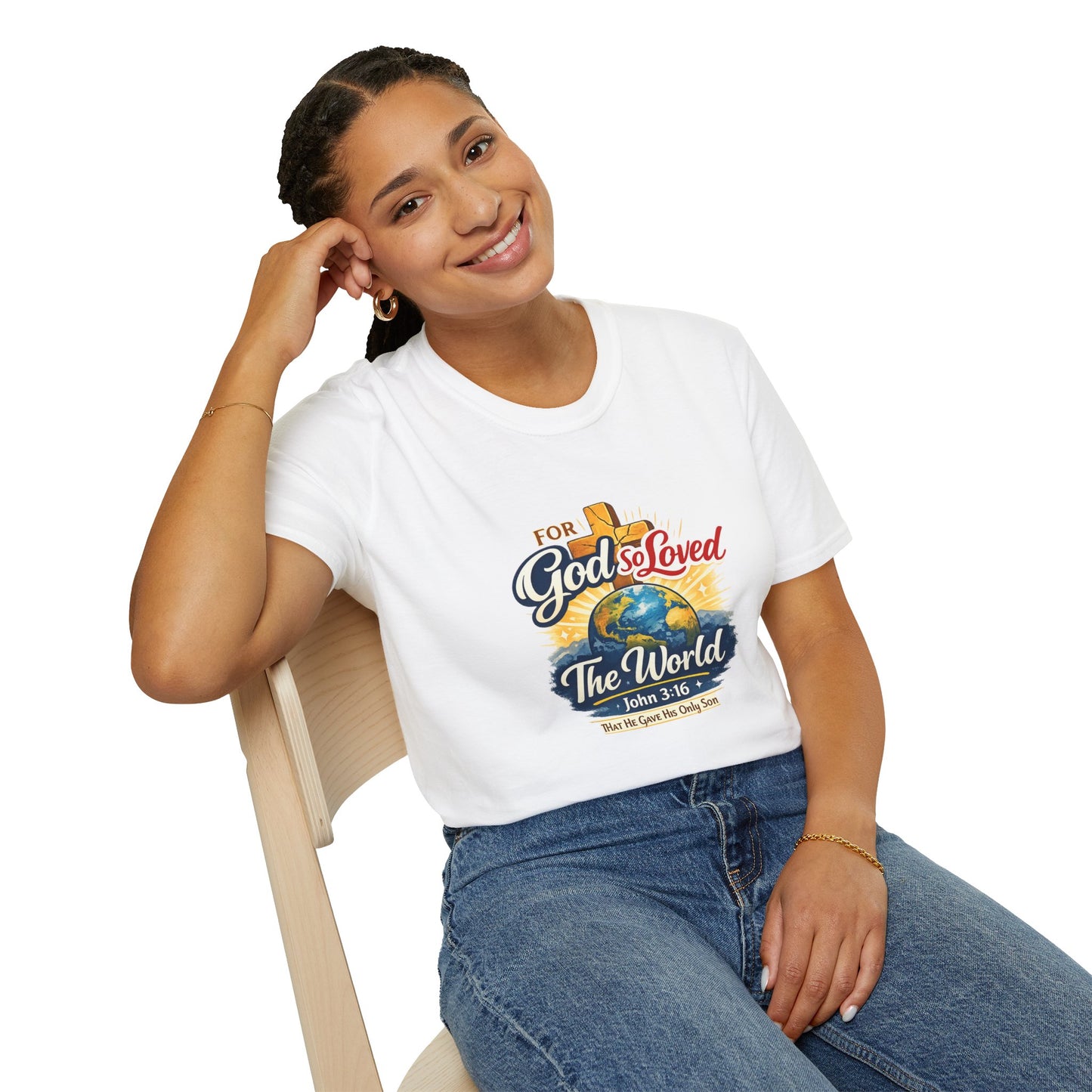For God So Loved The World T-Shirt — Christian Faith Tee