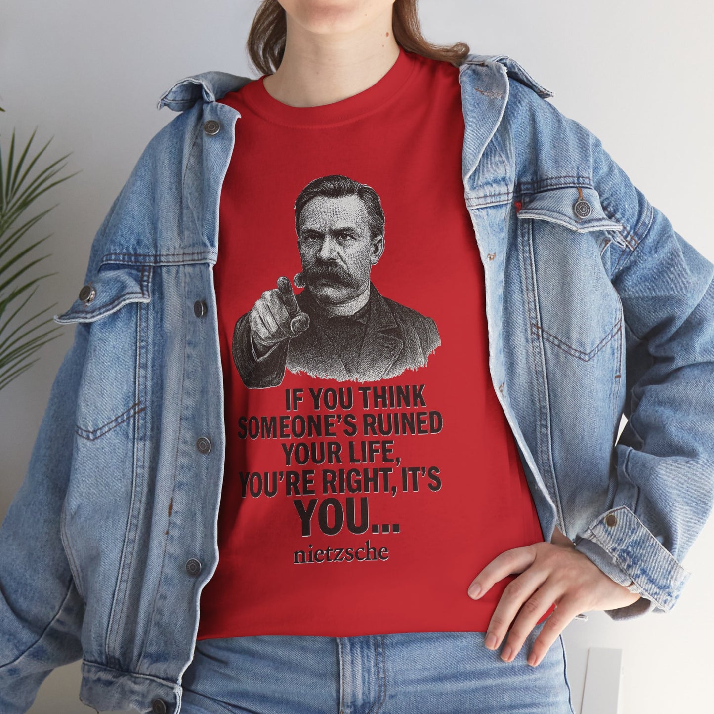 Philosophical Nietzsche Tee, Men Women Unisex Shirt, Existential Quote Graphic Top, Gift for Philosophy Lovers, Classic Cotton Tee,