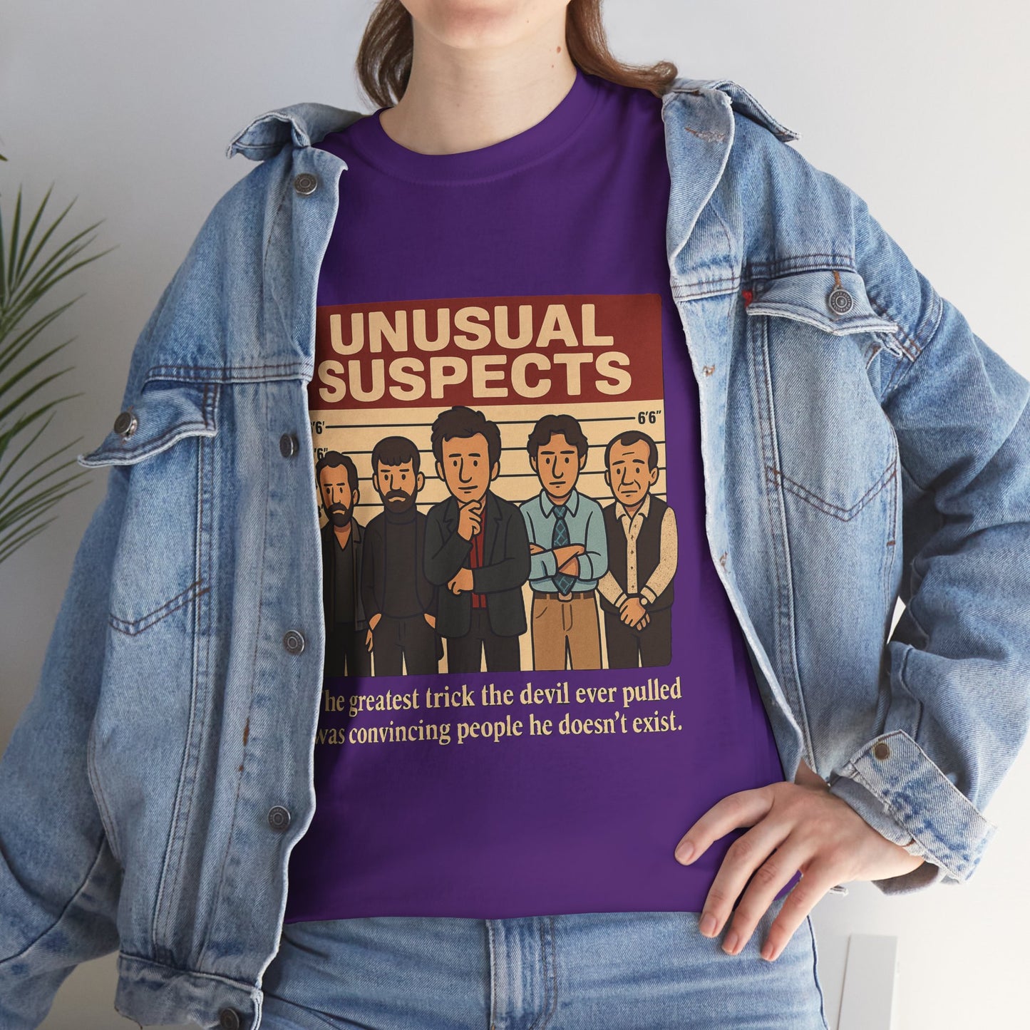 Unisex Heavy Cotton Tee - Unusual Suspects Inspired Quote T-Shirt, Graphic Tee, Unique Gift, Movie Quote Shirt, Cool Tee