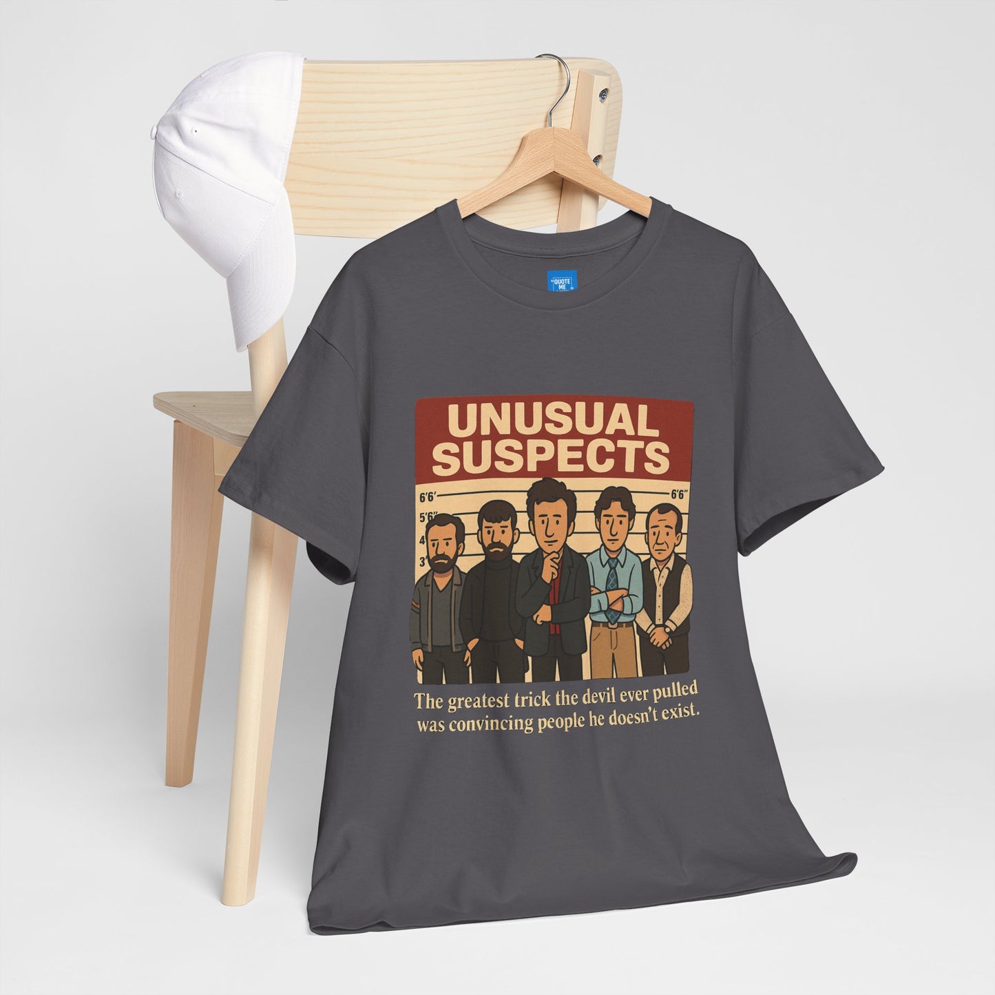 Unisex Heavy Cotton Tee - Unusual Suspects Inspired Quote T-Shirt, Graphic Tee, Unique Gift, Movie Quote Shirt, Cool Tee