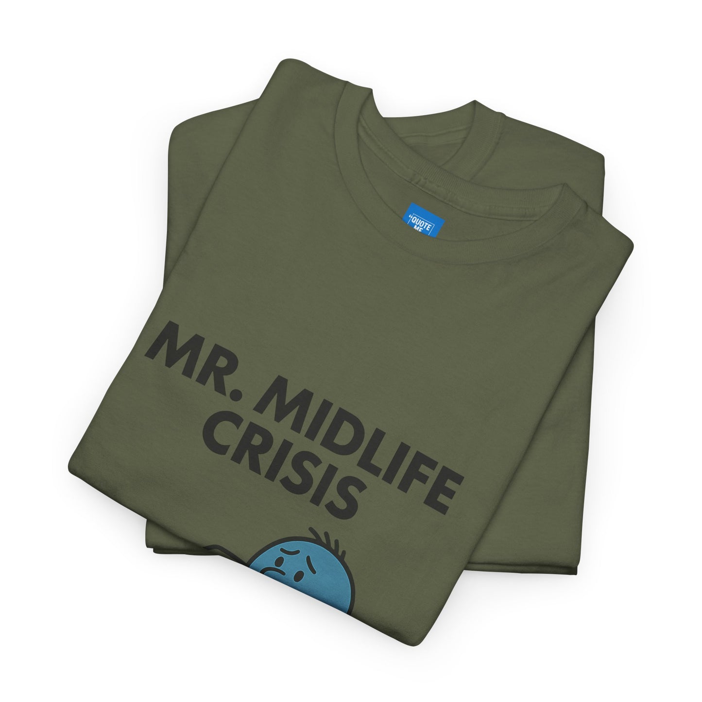 Mr Midlife Crisis T-Shirt, Funny Graphic Tee, Unisex Top for Men and Women, Vintage Style Shirt, Humorous Birthday Gift
