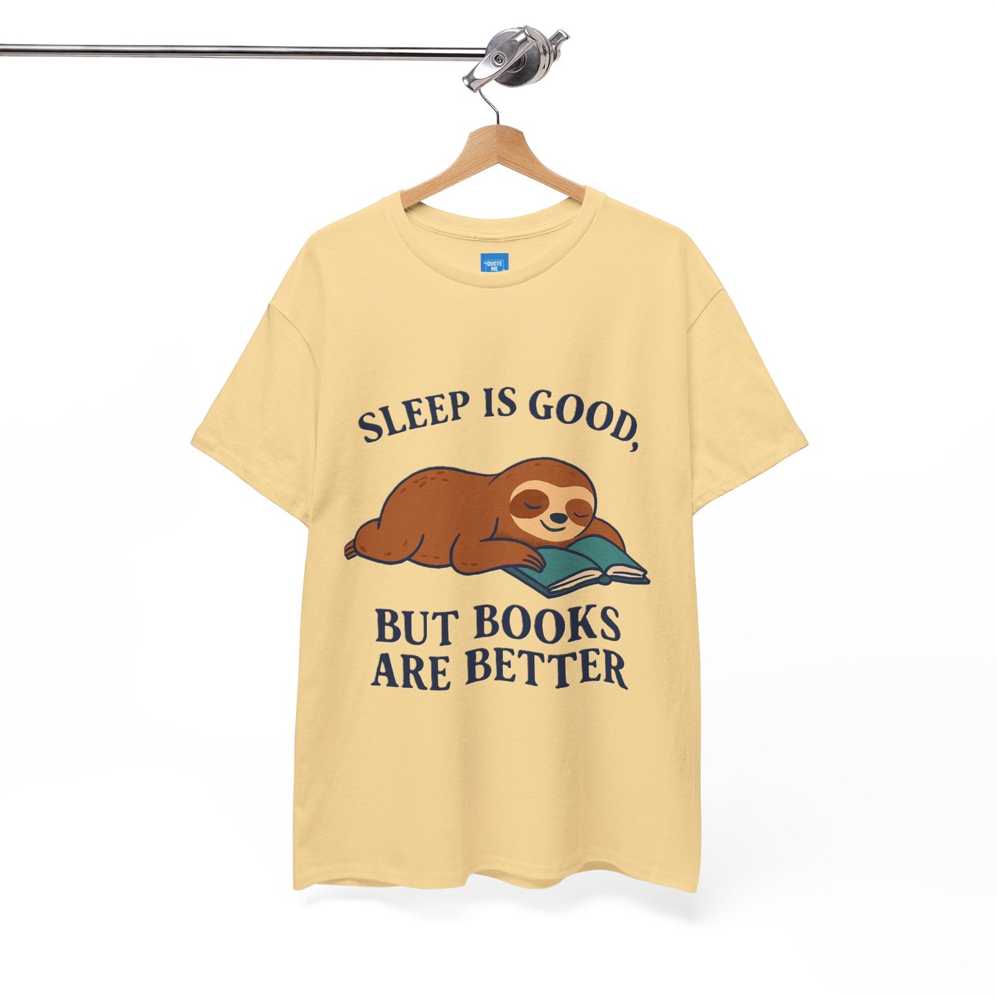 Sloth Book Lover Tee, Sleep is Good Shirt, Funny Bookworm Gift, Lazy Day T-Shirt, Relaxing Reading Top