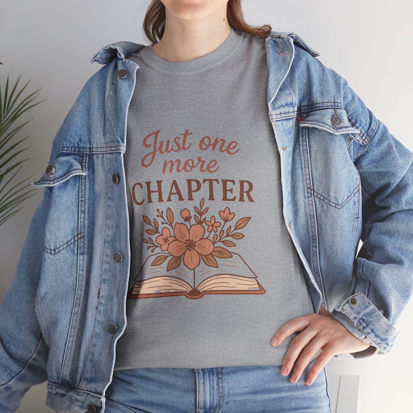 Just one more chapter, Book Lover Unisex Heavy Cotton Tee, Reading Tee, Bookworm Shirt, Literary Gift, Novel Reader Top